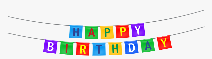 Happy Birthday Streamer Png Clipart Image - Transparent Background Happy Birthday Clipart, Png Download, Free Download