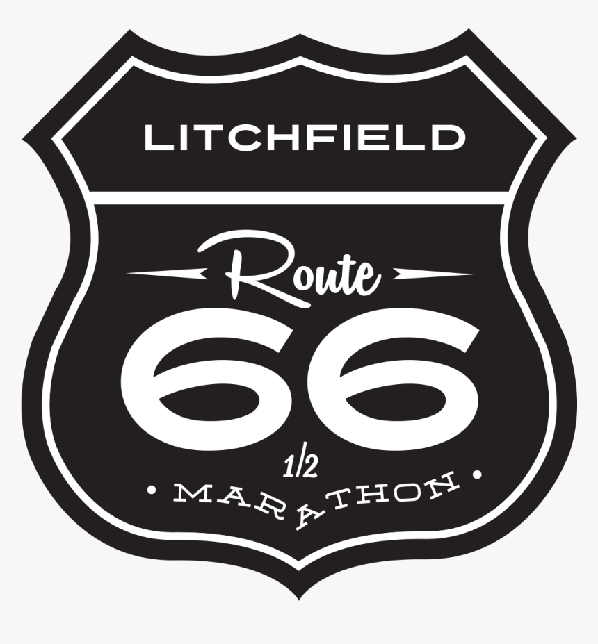 Litchfield Route 66 Half Marathon, 5k, Mile Dash - Route 66 Png Black, Transparent Png, Free Download