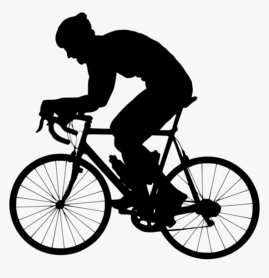 Riding Bike Silhouette Png, Transparent Png, Free Download
