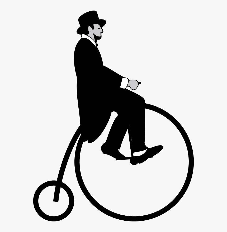 Antique Bicycle - Penny Farthing Bicycle Black, HD Png Download, Free Download
