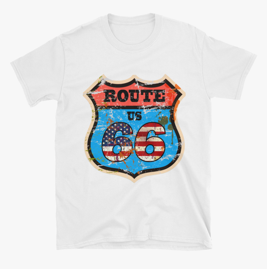 White T-shirt With Route 66 Badge In Many Colors"
 - Route 66 Clipart Free, HD Png Download, Free Download