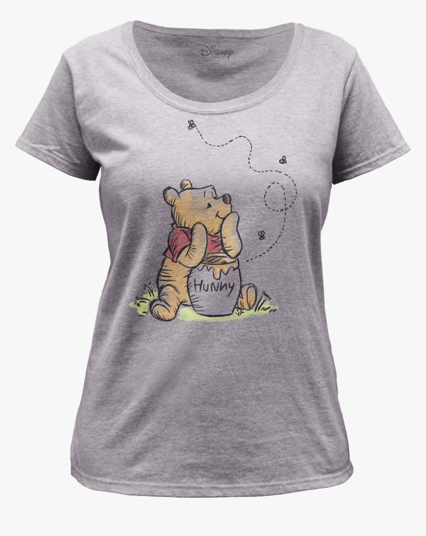 Womens Winnie The Pooh Scoopneck Shirt - Captain Marvel Shirt Womens, HD Png Download, Free Download