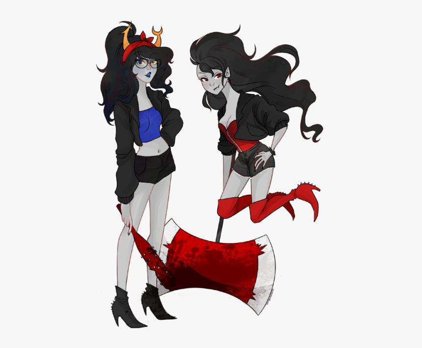 Adventure Time Marceline Homestuck Vriska Serket Draws - Vriska And Marceline, HD Png Download, Free Download