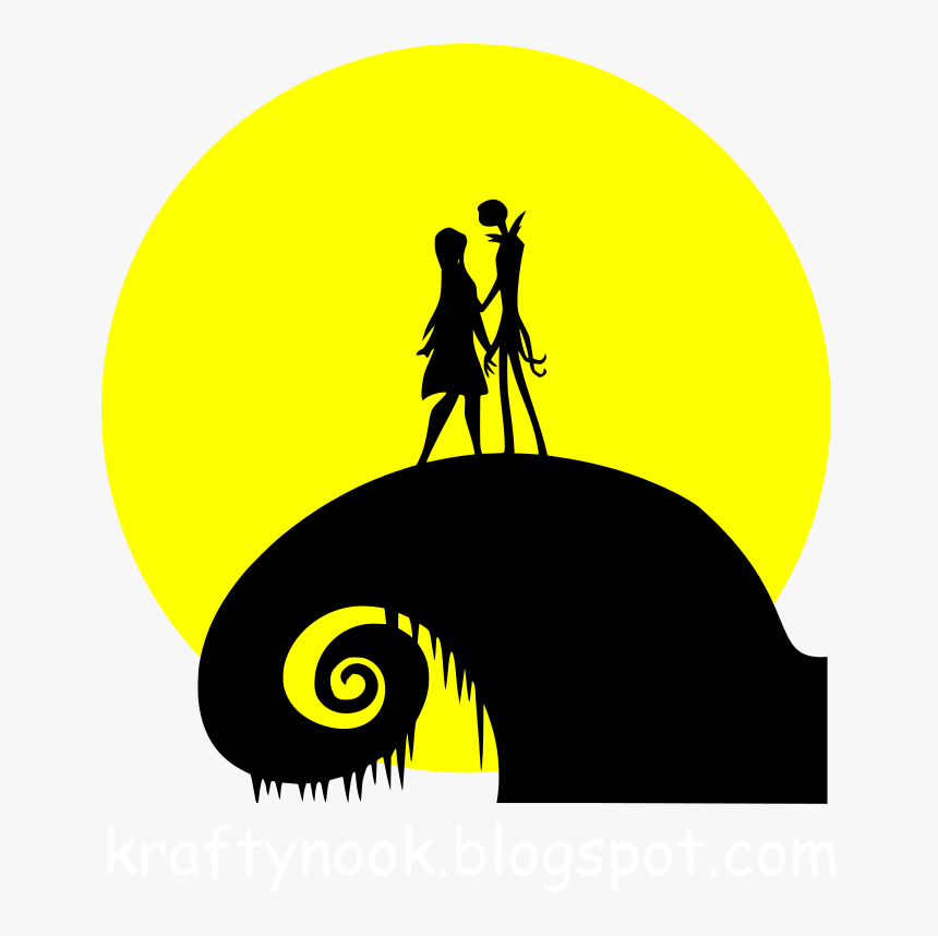 Movies, Personal Use, Nightmarebeforechristmas Silhouette - Nightmare Before Christmas Vinyl Decal, HD Png Download, Free Download