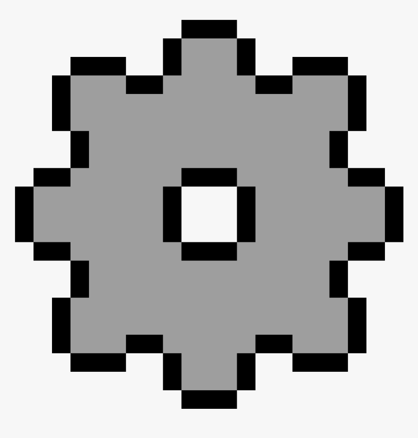 Transparent Settings Icon Png - Companion Cube Pixel Art, Png Download, Free Download