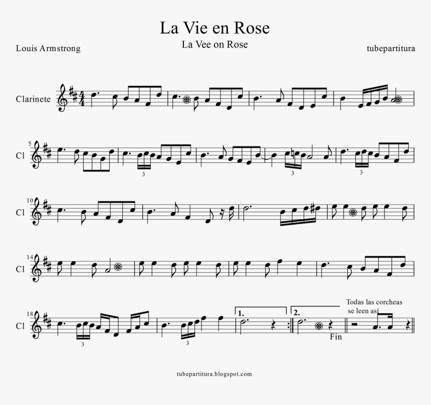 Vie En Rose Partitura Violin, HD Png Download, Free Download