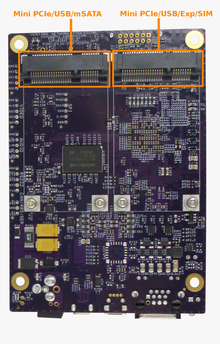 Ventana Gw5220 Single Board Computer Bottom - Microcontroller, HD Png Download, Free Download