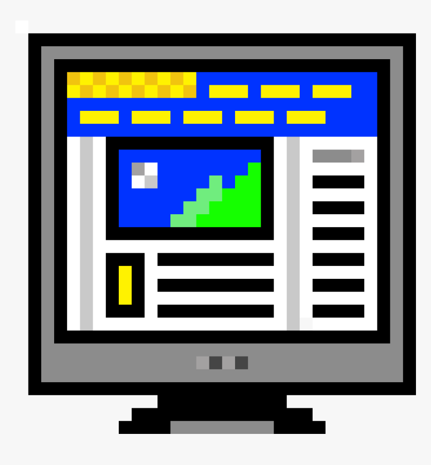 8-bit Pc Monitor , Png Download - 8 Bit Computer Png, Transparent Png, Free Download
