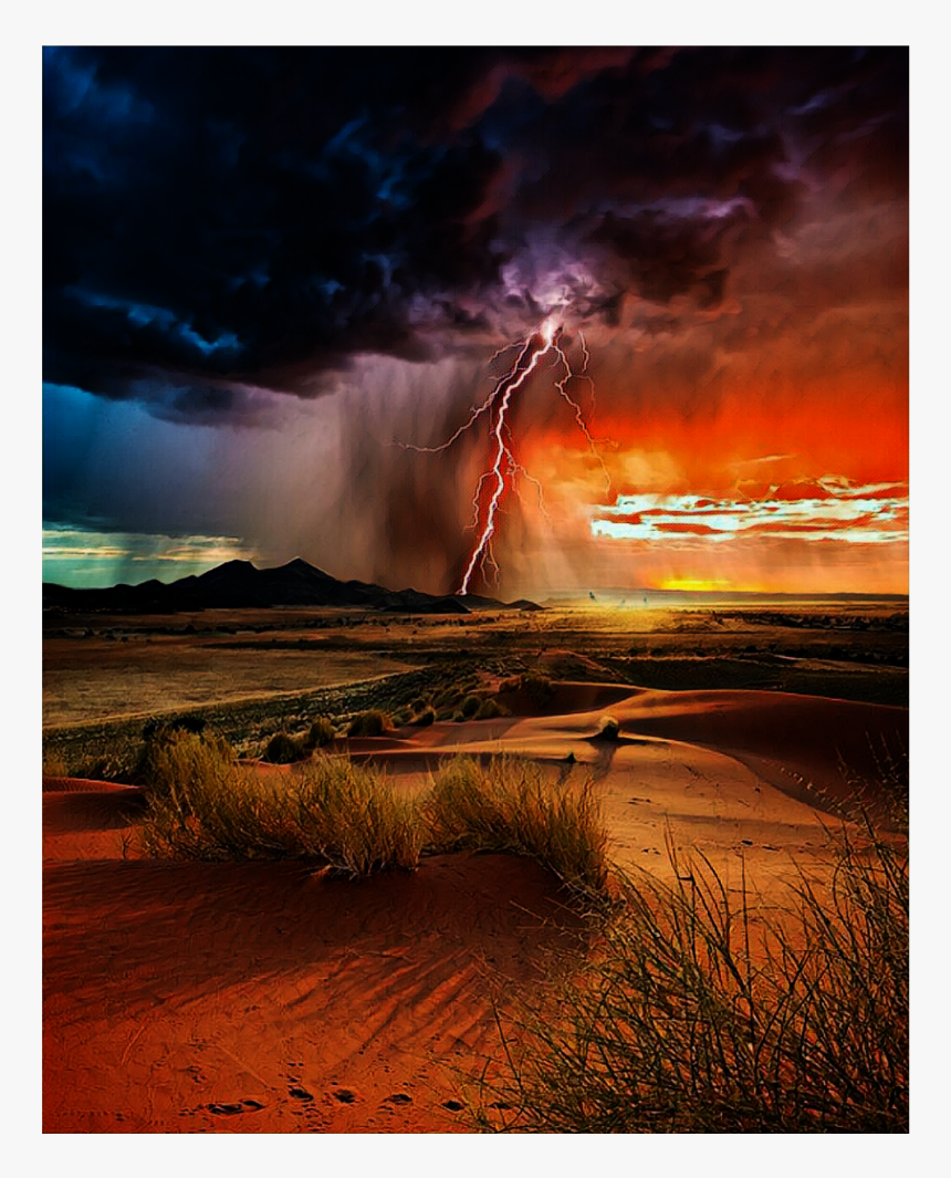 #background #lightning #storm - Grass, HD Png Download, Free Download