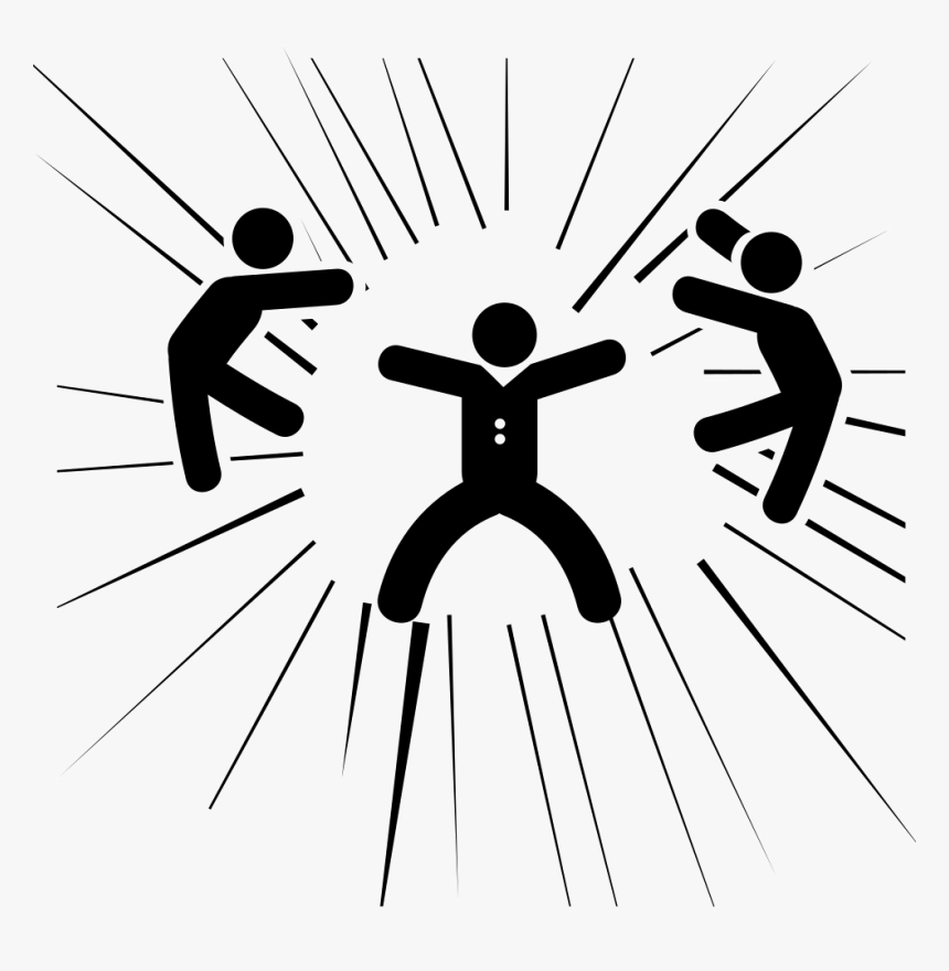 Man Beating Two Fighters - Fight Icon, HD Png Download, Free Download