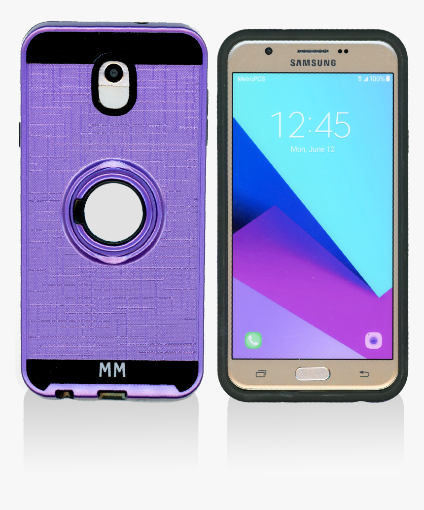 Samsung Galaxy J7 Star/refine/ Mm Ring Stand Case Purple, HD Png Download, Free Download