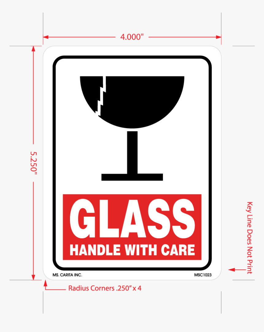 Glass Handle With Care Labels Fragile Glass Hd Png Download Kindpng