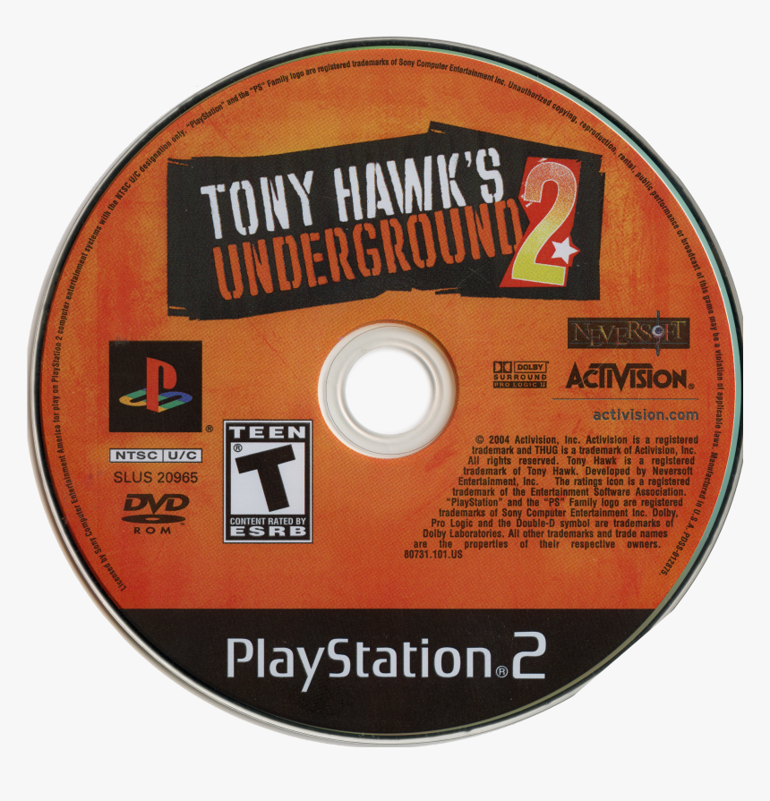 Tony Hawk Underground 2 Cd, HD Png Download, Free Download