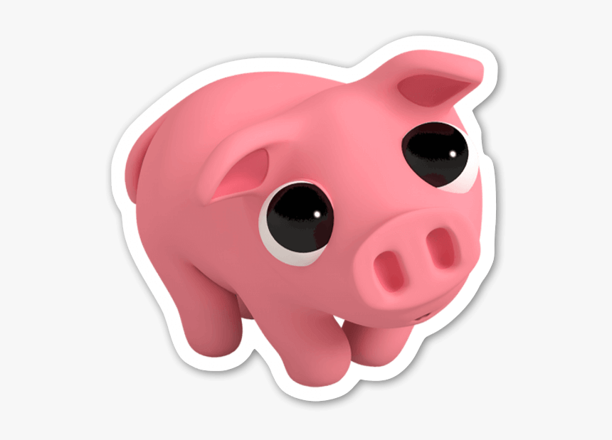 Rosa Grox Yeux Sticker - Rosa The Pig Sticker, HD Png Download, Free Download