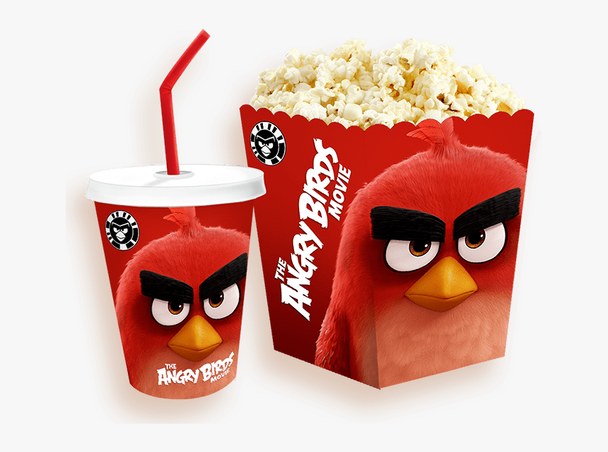 Angry Birds Action Angry Birds Action Angry Birds - Angry Birds Popcorn And Drink, HD Png Download, Free Download