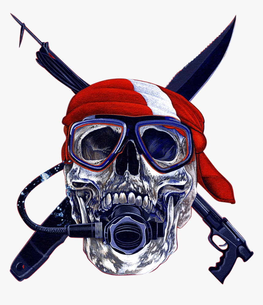 Skull Scuba Diver , Png Download - Scuba Skull, Transparent Png, Free Download