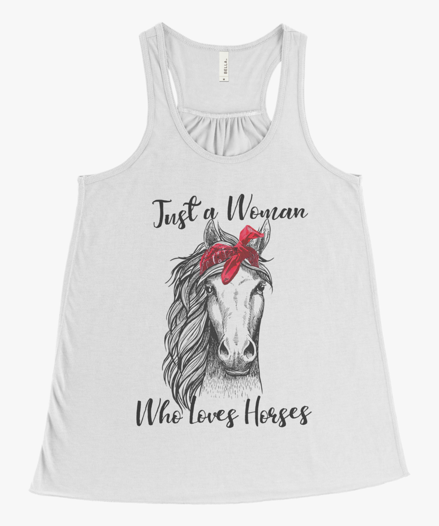 Bandana Horse Flowy Tank - Mustang Horse, HD Png Download, Free Download