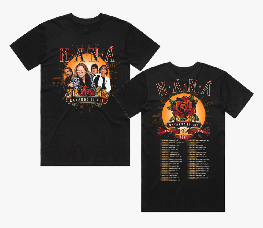 Mana Rayando El Sol Tour T Shirt, HD Png Download, Free Download