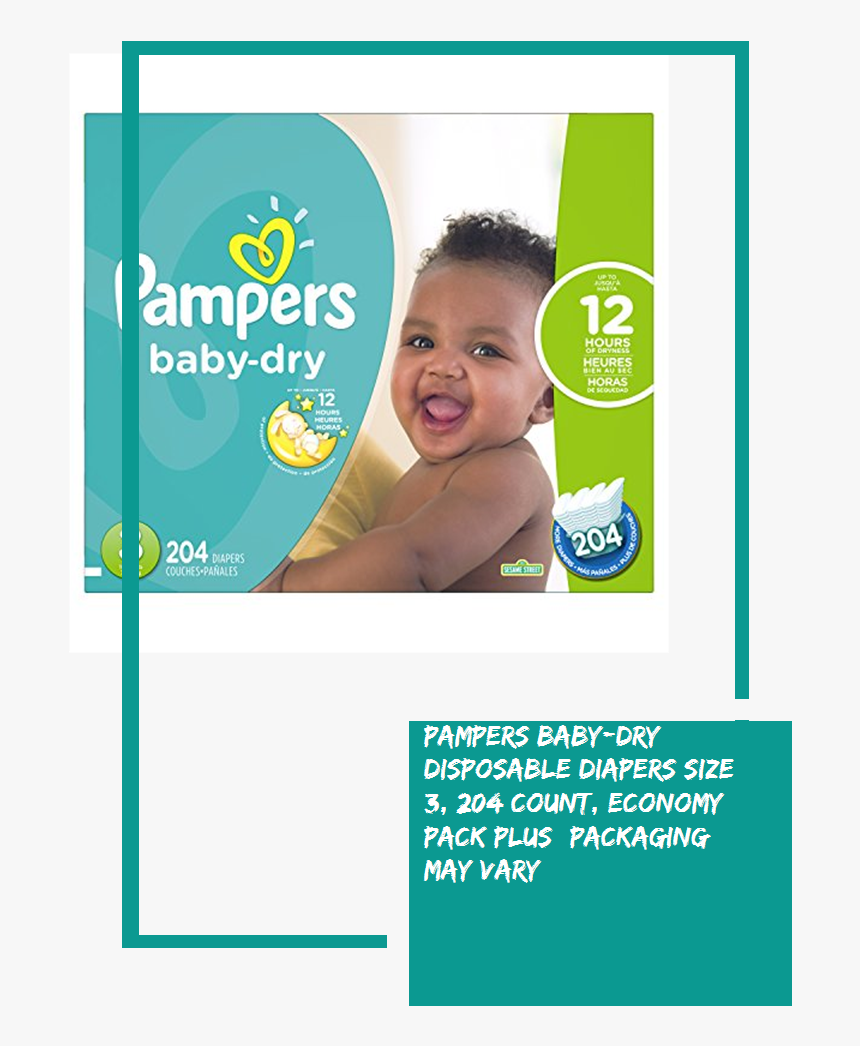 Pampers Size 3 168 Count, HD Png Download, Free Download