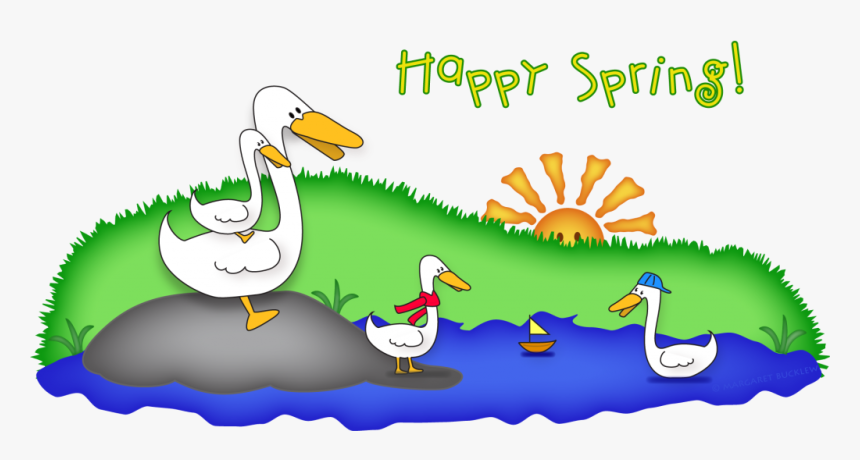 Goose Clipart Family - Duck In Pond Clip Art, HD Png Download, Free Download