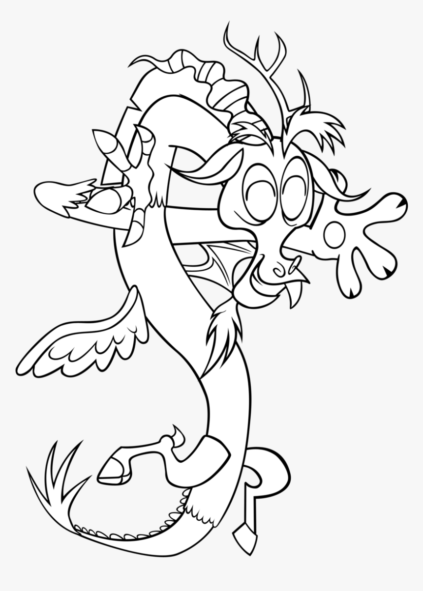 Mlp Discord Coloring Pages 3 By Sarah , Png Download - My Little Pony Discord Kolorowanka, Transparent Png, Free Download