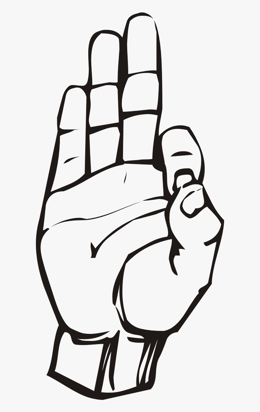 Sign Language F Clipart, HD Png Download, Free Download