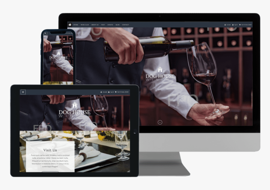 Display Of Website On Multiple Devices - Wine, HD Png Download, Free Download