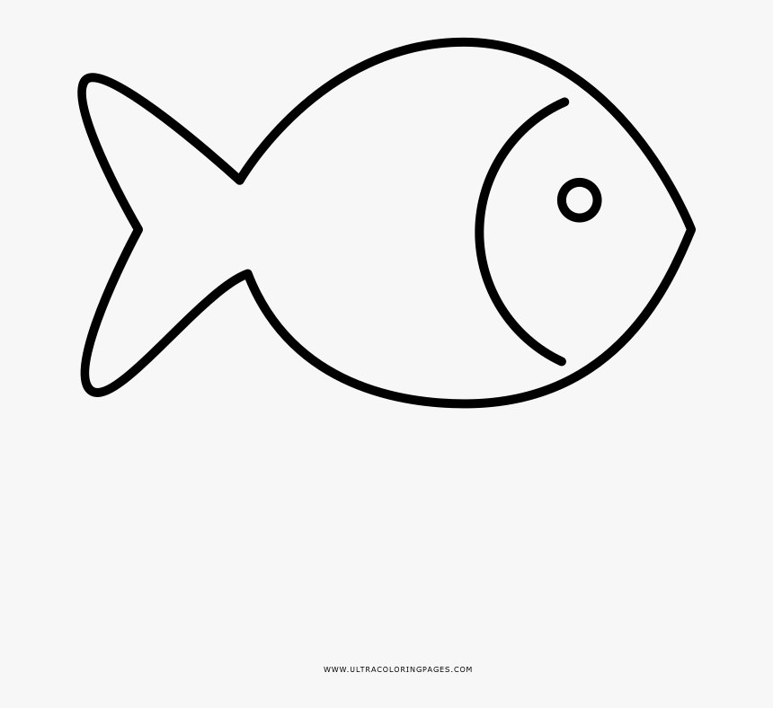 Fish Coloring Page - Pesce Stilizzato Da Colorare, HD Png Download, Free Download