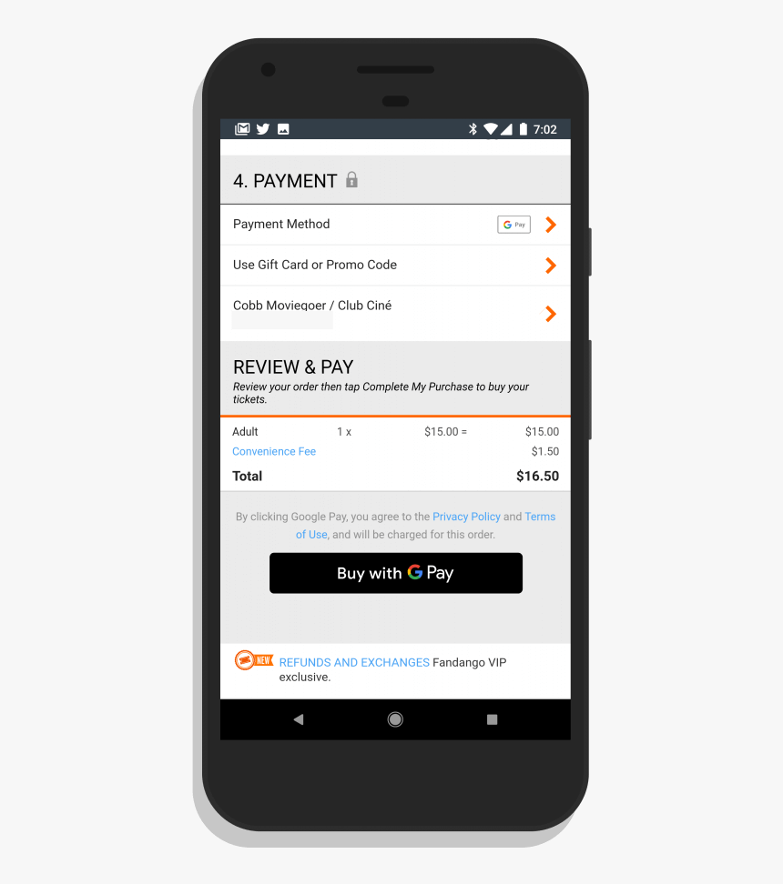 Google Pay On Fandango, HD Png Download, Free Download