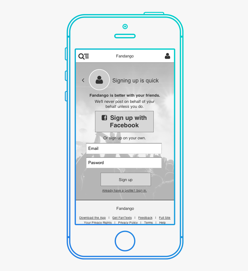 Sign Up Page - Iphone, HD Png Download, Free Download