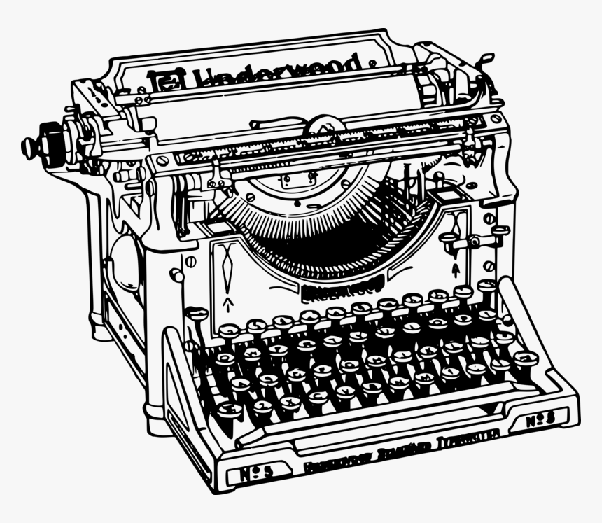 Old Typewriter Clipart - Typewriter Clipart Transparent, HD Png Download, Free Download