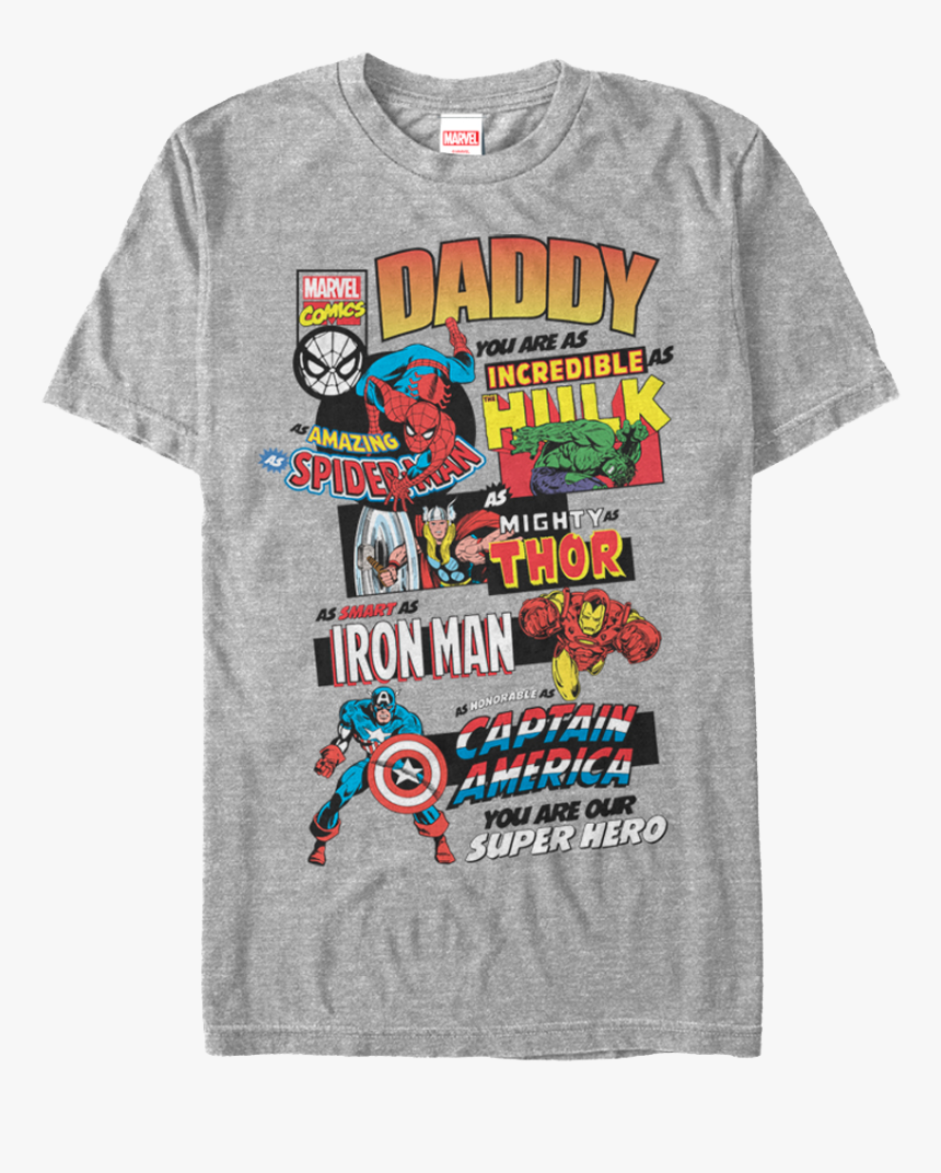 Marvel Comics Father"s Day T-shirt - Active Shirt, HD Png Download, Free Download