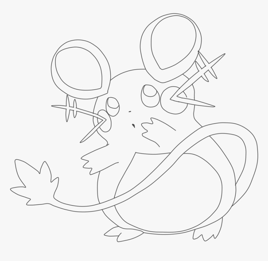 Dedenne Coloring Pages - Line Art, HD Png Download, Free Download