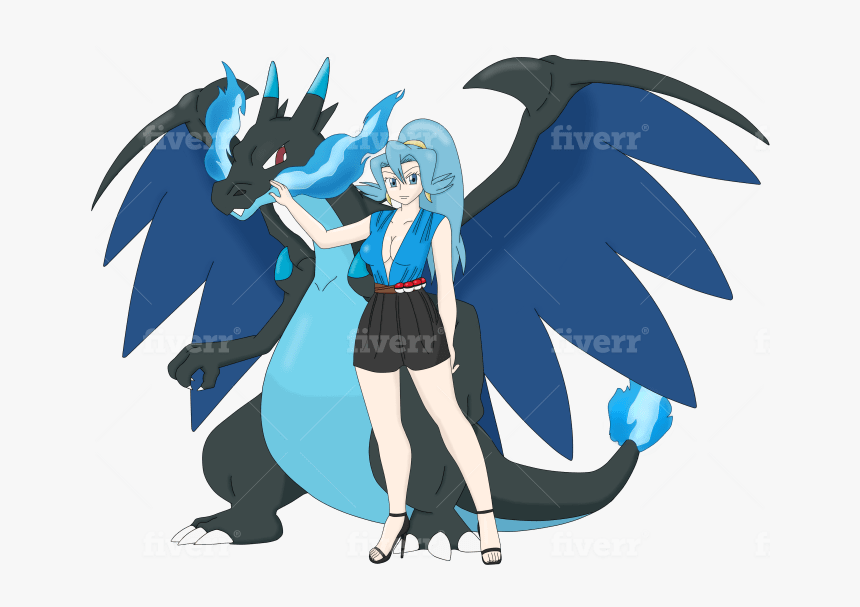 Pokemon Drawing Mega Charizard X, HD Png Download, Free Download