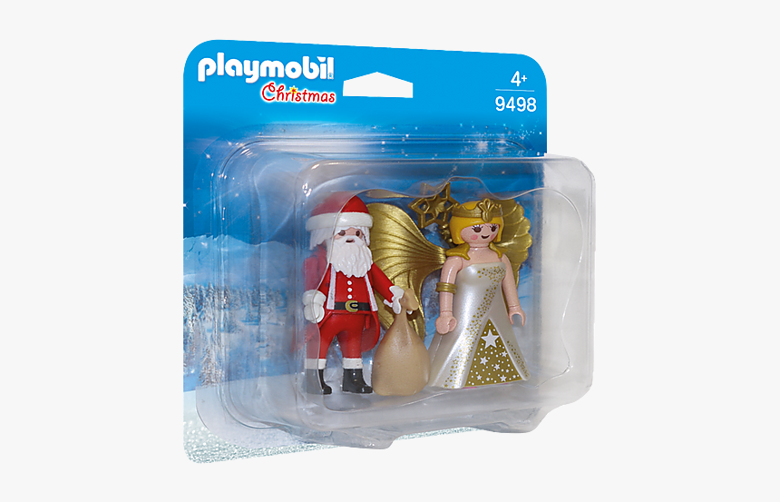 Playmobil Christmas 9498 Santa And Christmas Angel - Playmobil, HD Png Download, Free Download