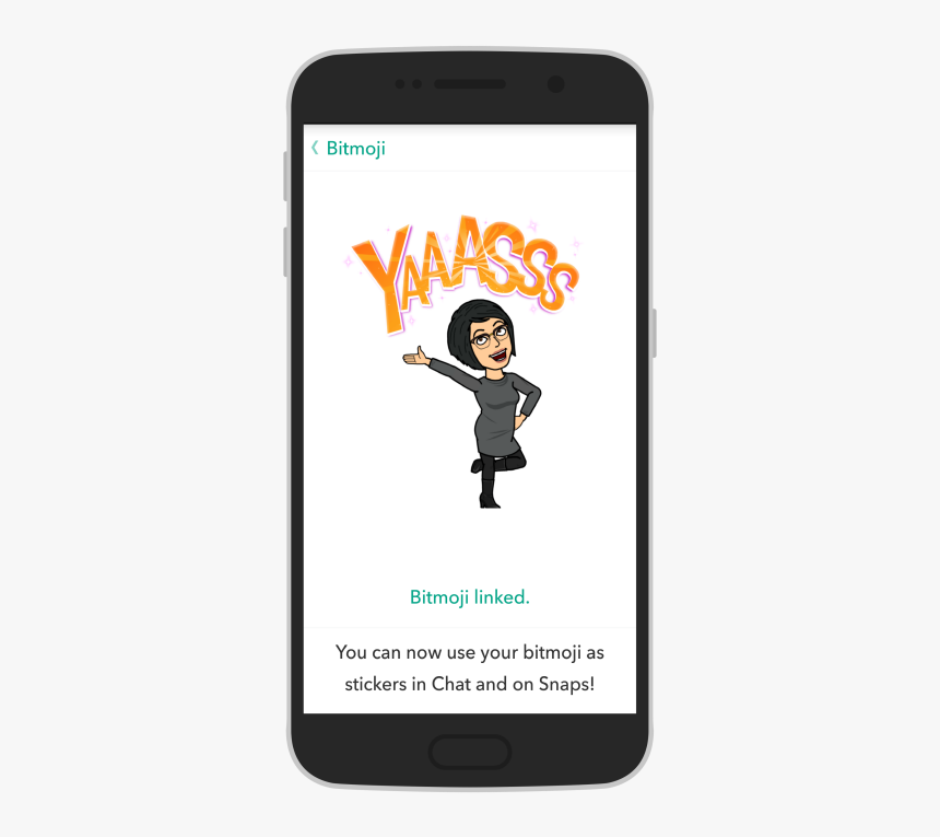 Once Your Snapchat And Bitmoji Accounts Are Connected - Smartphone, HD Png Download, Free Download