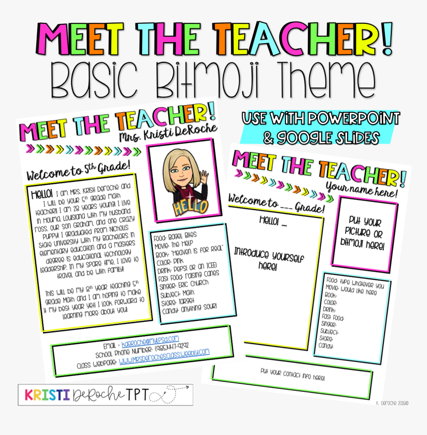 Meet The Teacher Bitmoji, HD Png Download, Free Download
