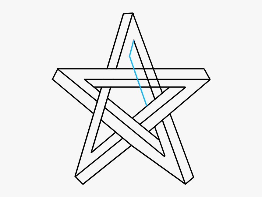 How To Draw Impossible Star - Triangle, HD Png Download, Free Download