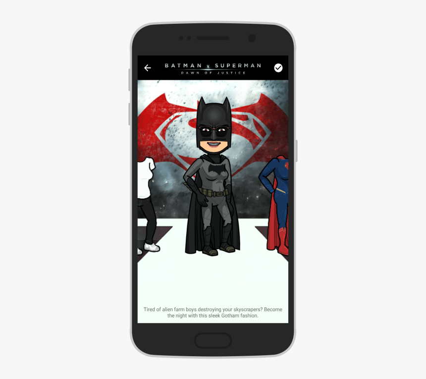 Choose Your Outfit For Your Personalised Bitmoji - Put Batman As Your Snapchat Bitmoji, HD Png Download, Free Download