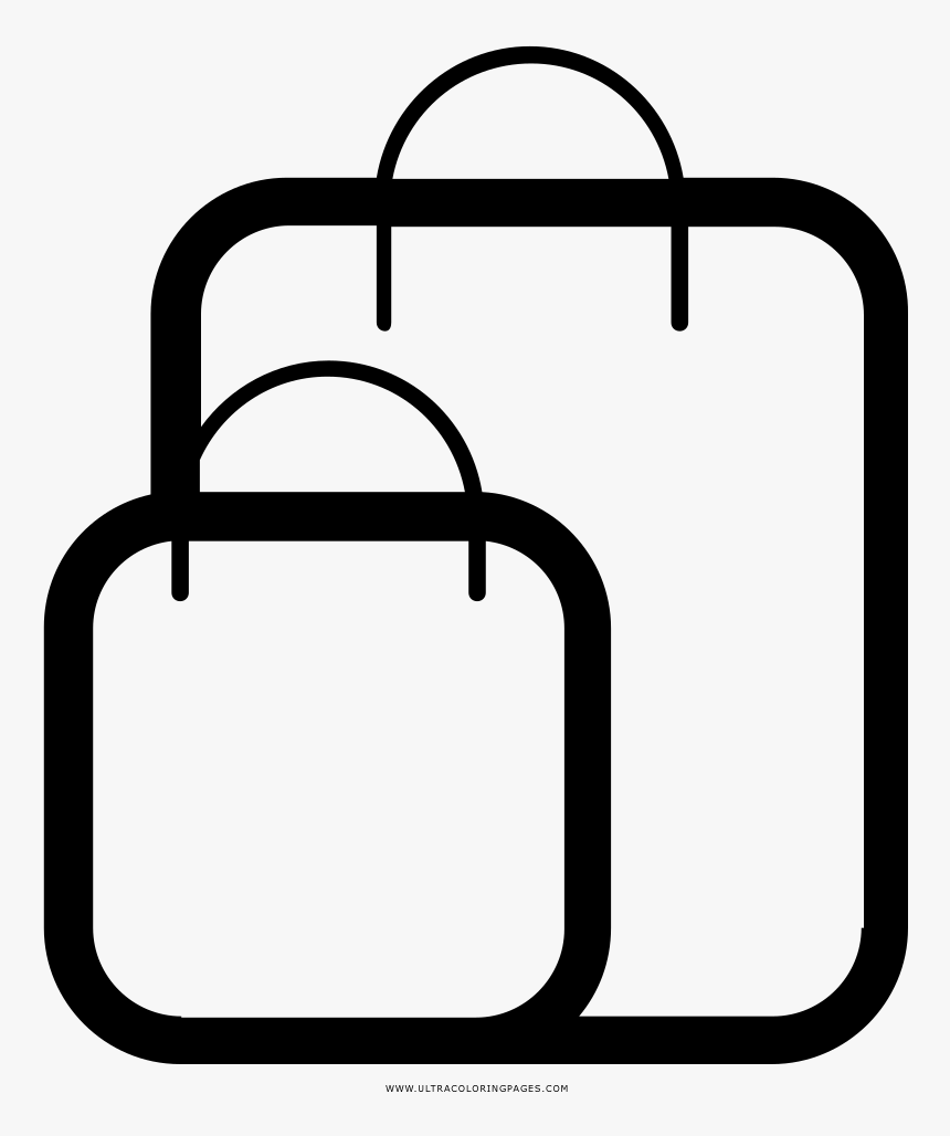 Shopping Bags Coloring Page, HD Png Download, Free Download