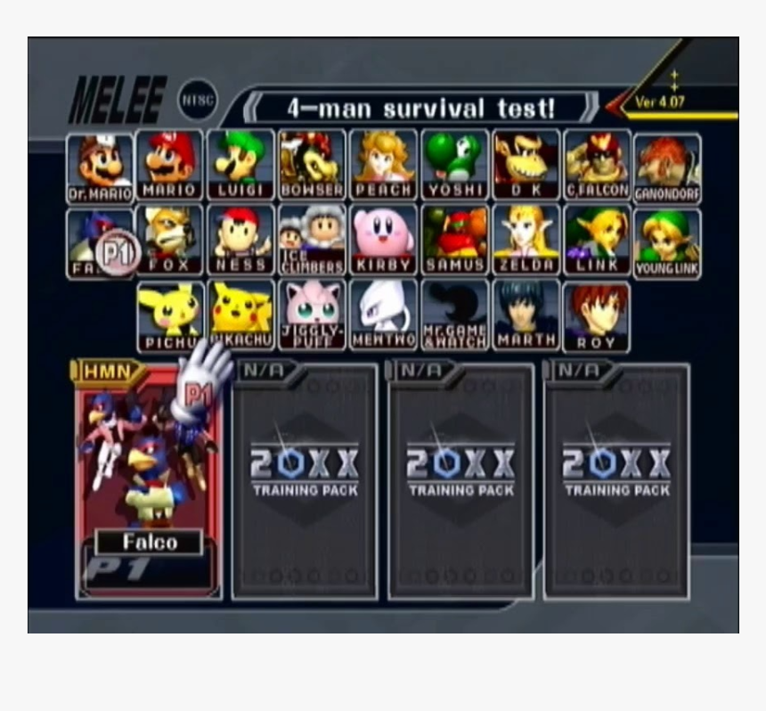 Smash Melee Characters, HD Png Download, Free Download