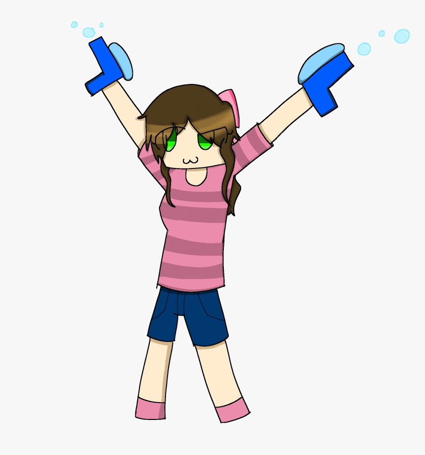 Popularmmos And Supergirlygamer Fan Art Clipart , Png - Minecraft Jen Fan Art, Transparent Png, Free Download