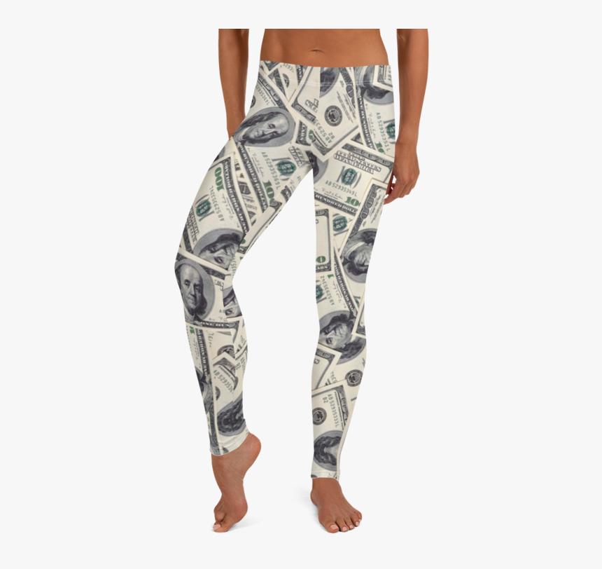 100 Dollar Bill Full Length Leggings - Leggings, HD Png Download, Free Download