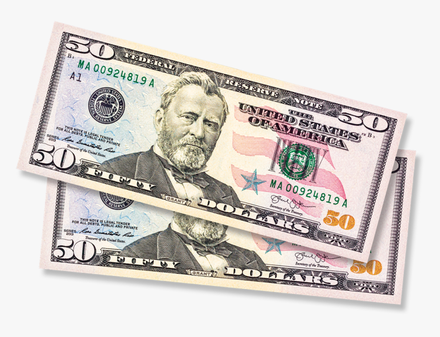 $50 Bills, HD Png Download, Free Download