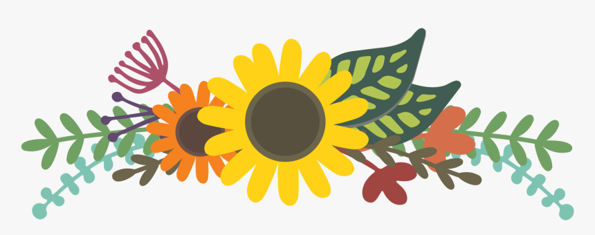 Free Floral Wreaths & Laurels For Graphic Design - Sunflower, HD Png Download, Free Download