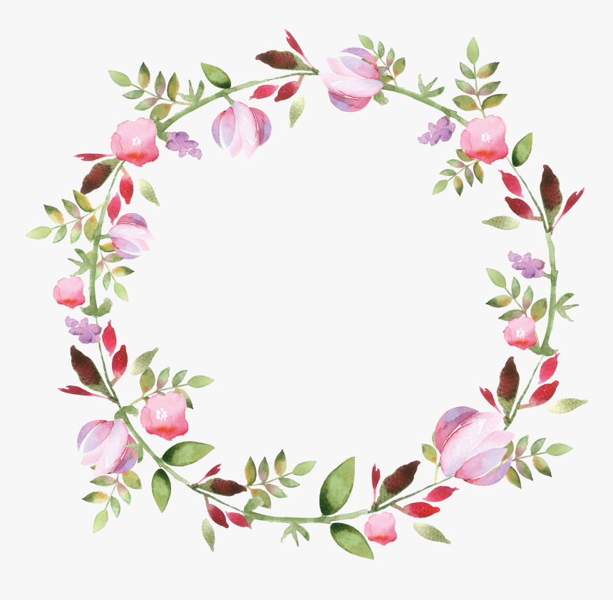 Frame Watercolor Wreath Transparent, HD Png Download, Free Download