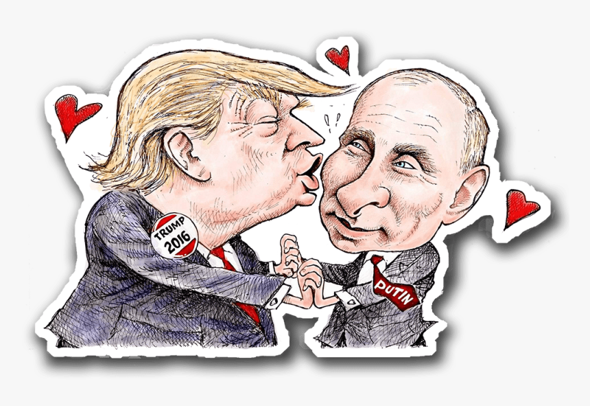 Trump Putin Love Affair - Trump V Putin Cartoon, HD Png Download, Free Download