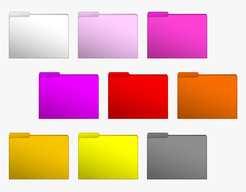 Computer Folder Icons Colored - Mac Folder Colour Red, HD Png Download, Free Download