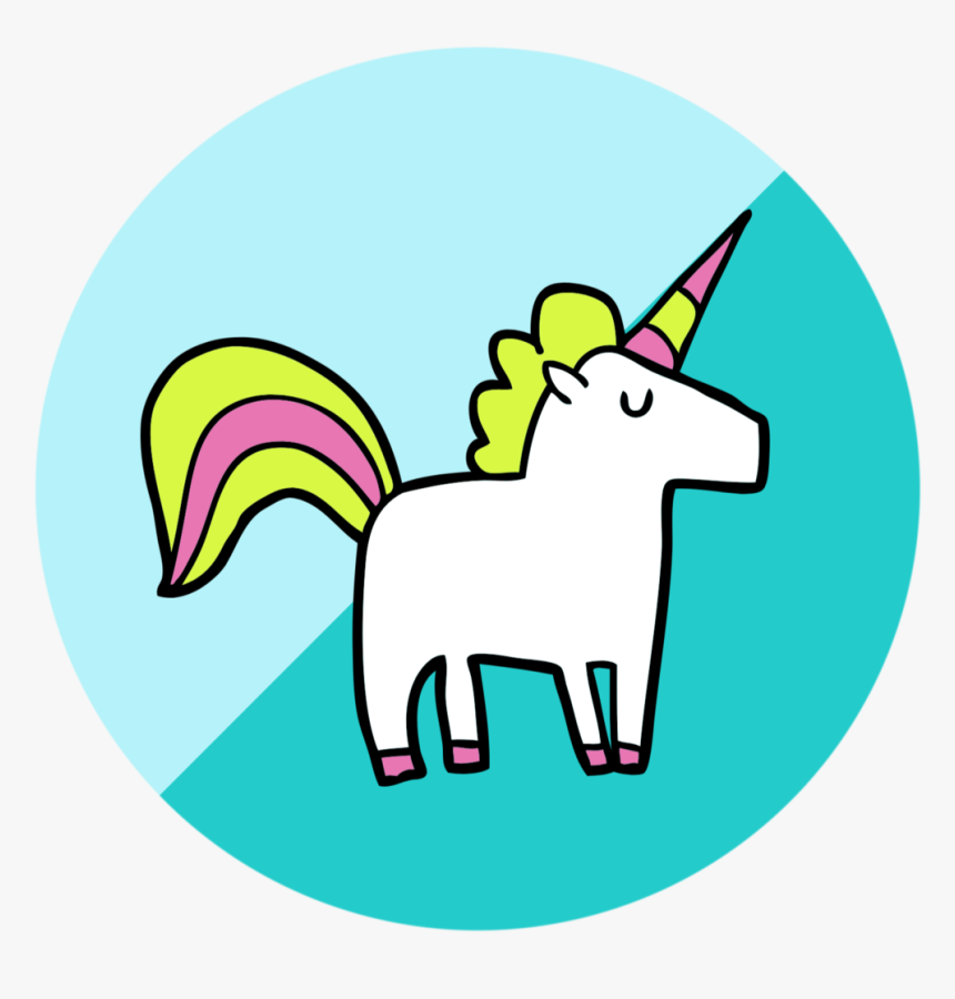 Unicorn Graphic Circle - Sprüche Einhorn, HD Png Download, Free Download