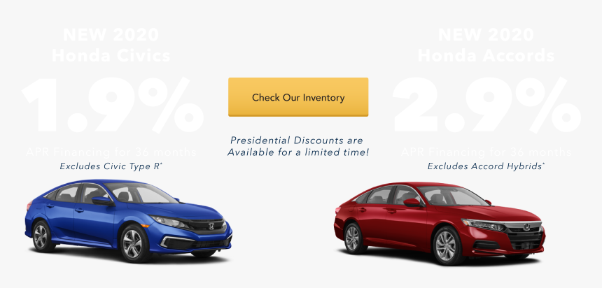 New 2020 Honda Civic And Accord Apr Financing - Executive Car, HD Png Download, Free Download